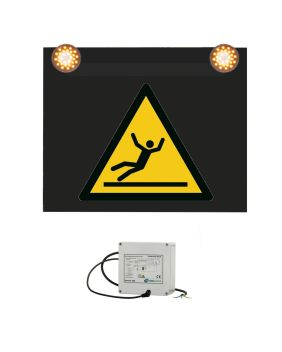 Značka s výstražným světlem 230V, Nebezpečí uklouznutí