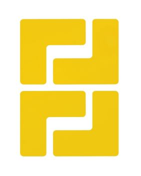 Žlutá extrémně odolná značka – roh, 5 × 13 cm – XP 150