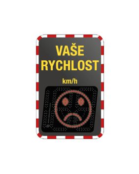 Měřič rychlosti vozidel na baterii - vícebarevné LED