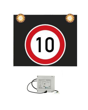 Značka s výstražným světlem 230V, 10 km