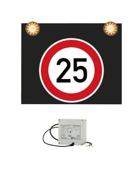 Značka s výstražným světlem 230V, 25 km